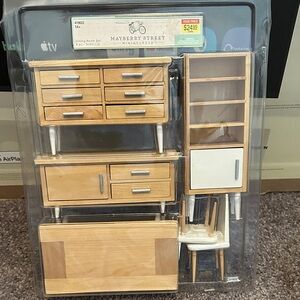 Wooden Dollhouse Furniture Set